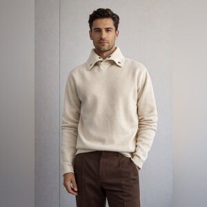 HERMÈS Vintage Early 2010s Buttoned Wool Sweater | Made in Italy